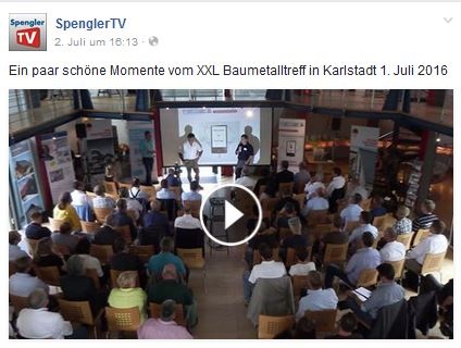 Spengler TV filmt BAUMETALL-XXL-Treff - © https://www.facebook.com/spenglertv/videos/1801252890109472/
