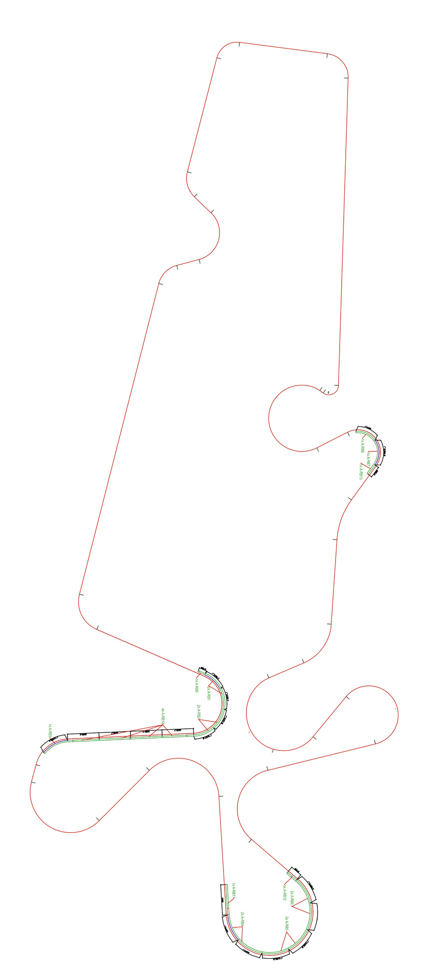 Die Form der Dachgeometrie erinnert an eine Autorennbahn