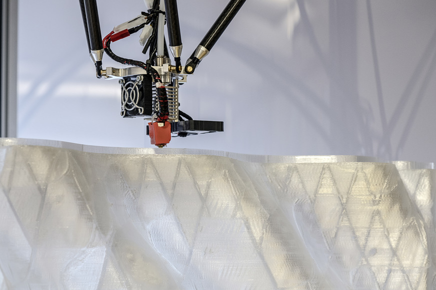 So fertigt der 3D-Drucker ein Fassadenelement