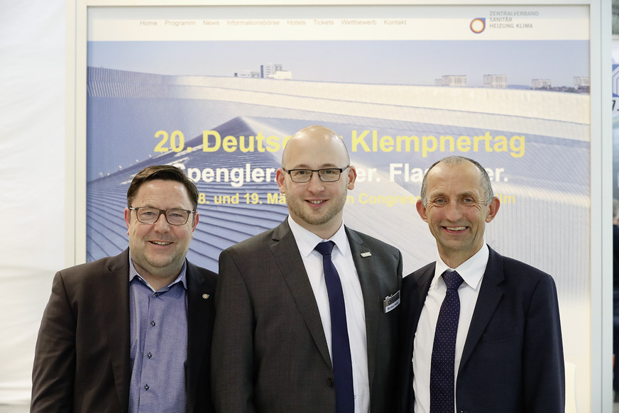 Jens Wagner, Michael Kober und Ulrich Leib werben für den Klempnertag 2020