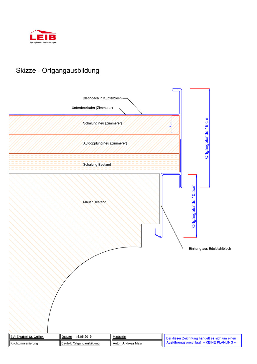 Die abgetreppte Ortgangblende sorgt am Dachrand für Sicherheit