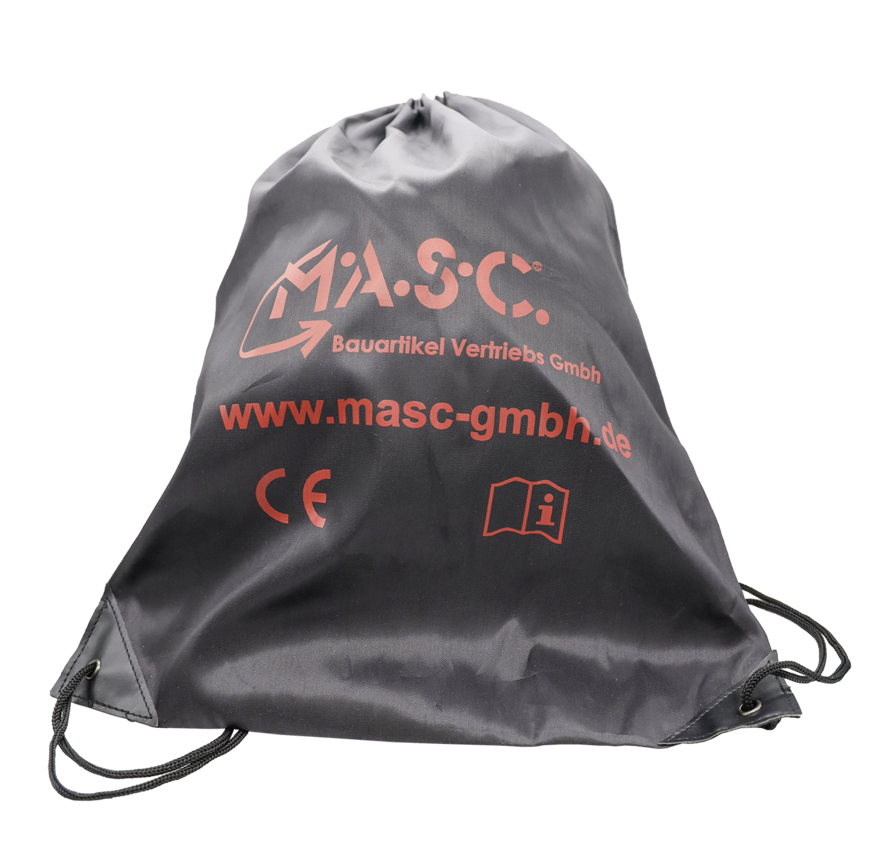 Die Lieferung des M.A.S.C.-Dachhelms erfolgt in einem als Rucksack tragbaren Stoffsack