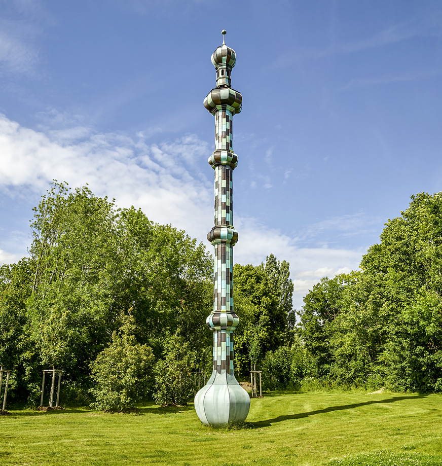 Die Skulptur „Freiham Folly“ spielt mit kulturellen Wahrnehmungen