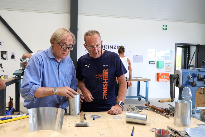 Workshop-Trainer Friedrich Reinbold und Meister-Ausbilder Arno Fell