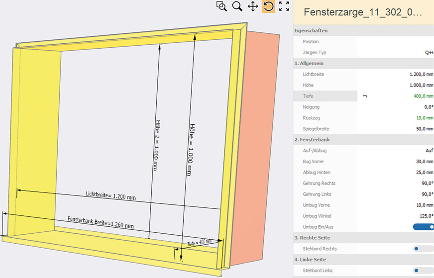 Umfragepos. 2: Fensterzarge