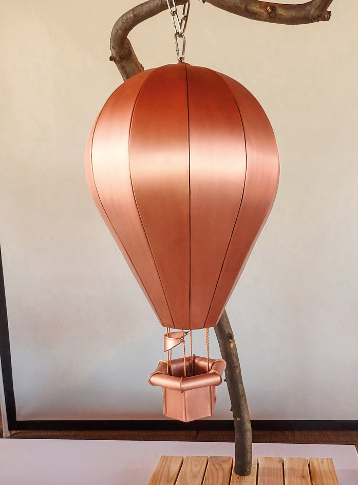 Heißluftballon aus Kupfer von Hugo Schreitter 
