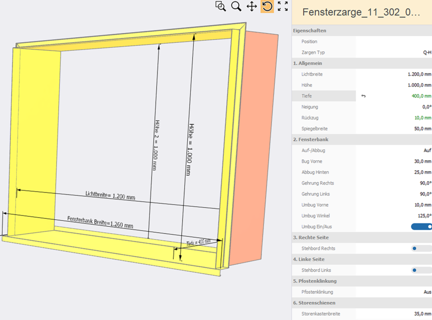 Pos. 2: Fensterzarge