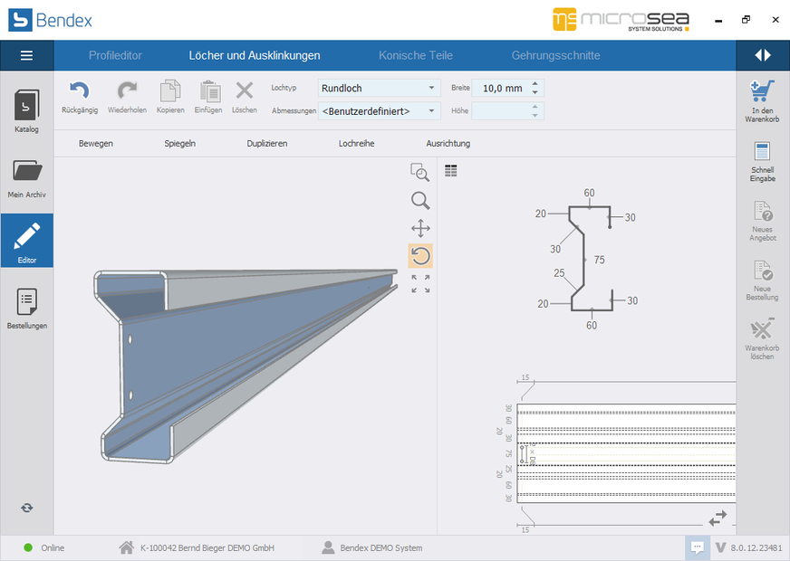 Alles, was der Spengler braucht: In der Bendex-Software sind Templates für verschiedenste Bauteile hinterlegt, die schnell angepasst werden können