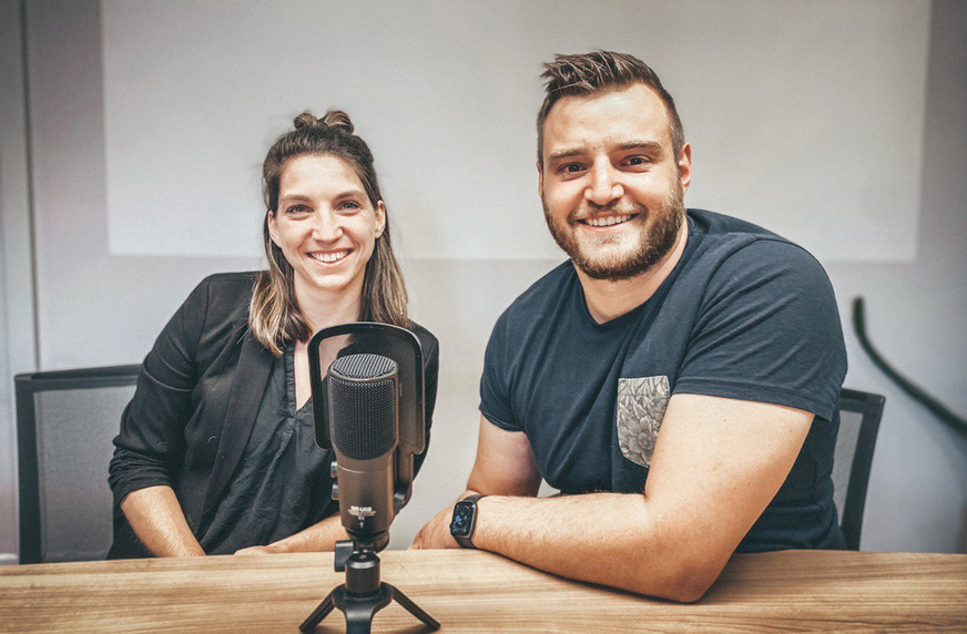 Podcast-Moderatorenteam Hanna Schaaf und Jan Gühring