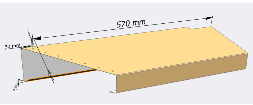 Bendex-3D-Zeichnung einer Mauerabdeckung