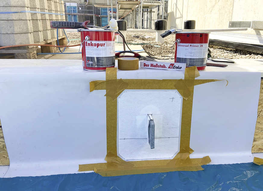 Anpassung des großflächigen Polyflexvlies-Flanschs