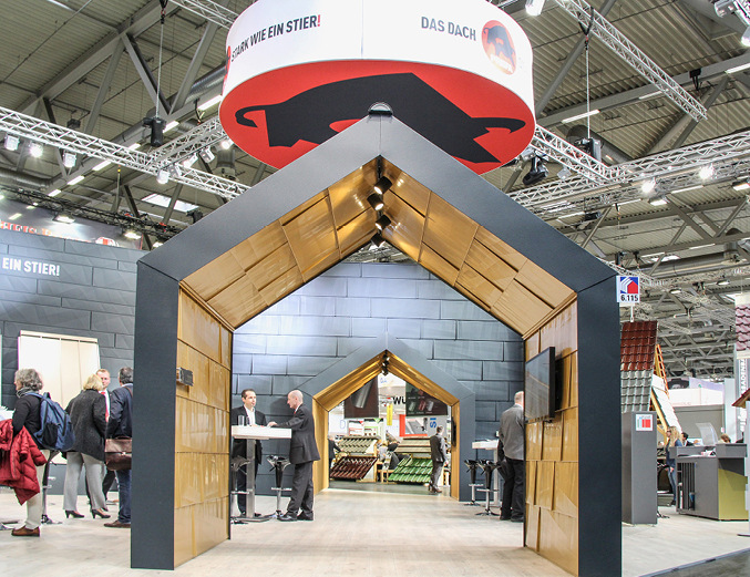 Der Prefa-Messestand auf der Dach + Holz in Köln 2018