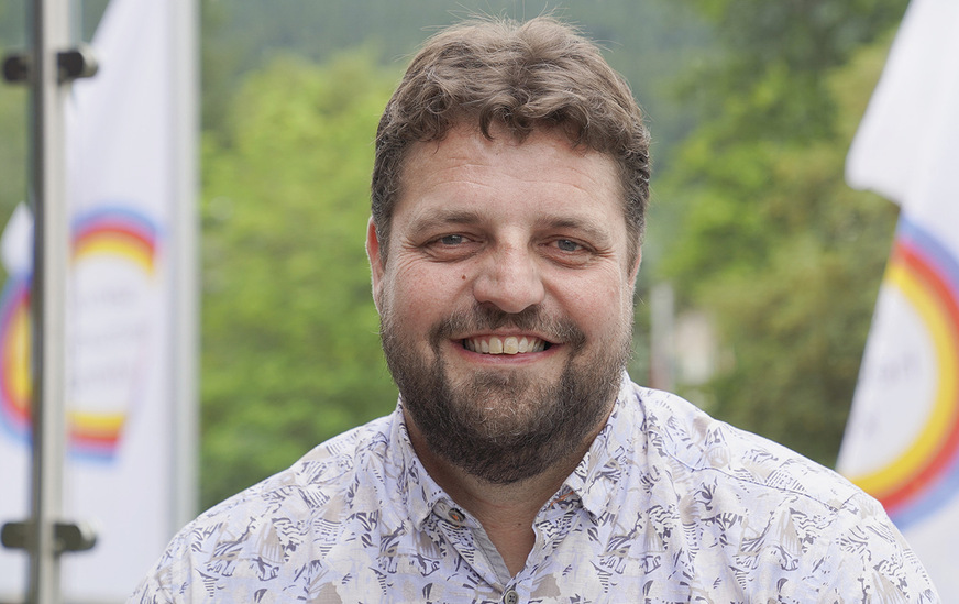 Michael Messerschmidt sprach über die Rekonstruktion eines Turmes in Wiesbaden