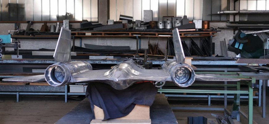 Betriebsurlaub: Das Model der SR-71 fertigte Friedrich Reinbold in der Ferienzeit des Sommers 2022