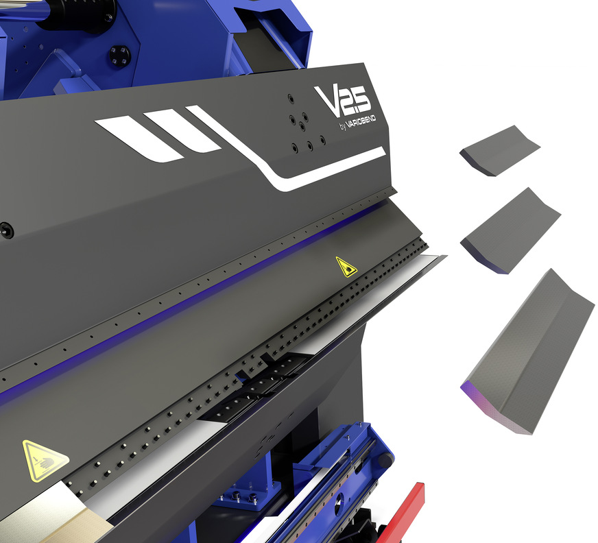 Die hochfesten und austauschbaren Wangensegmente der Variobend V2.5 sorgen für beste Biegeergebnisse