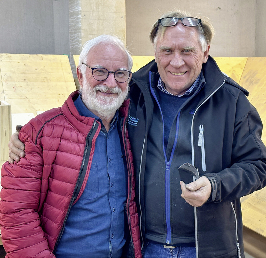 Hoher Besuch: Alt-Landesinnungsmeister Markus Bonora mit Trainer Friedrich Reinbold