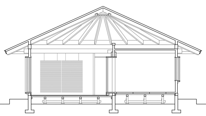 Bauplan Umbrella House – alle Pläne des Hauses wurden auf Grundlage der originalen Werkpläne angefertigt und mit dem Kazuo Shinohara Estate abgestimmt