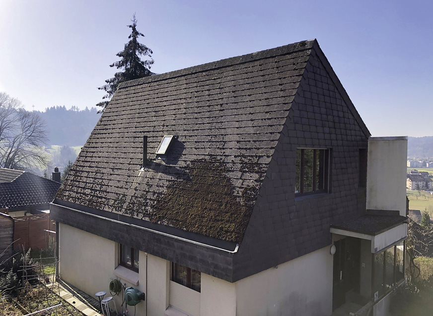 Zunächst wurden die alten Zementfaserplatten rückgebaut