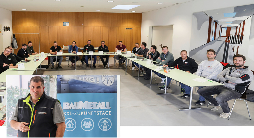 Kollegen im Gespräch: Herzblutspengler Valentin Schnyder begrüßt seine Gäste und gibt zahlreiche Tipps und Hinweise uneigennützig weiter