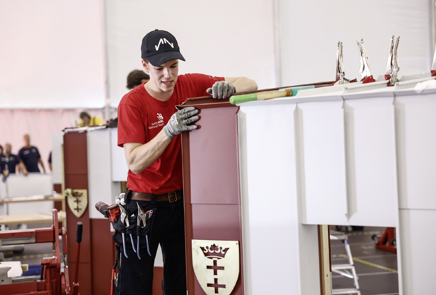 Der Schweizer Spengler William Zahler holte mit seiner Leistung die Goldmedaille für die Schweiz