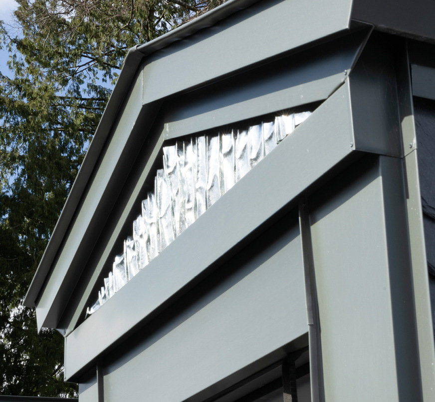 &nbsp; Titanzinkkunst und Titanzink-Giebelbekleidung können sich sehen lassen