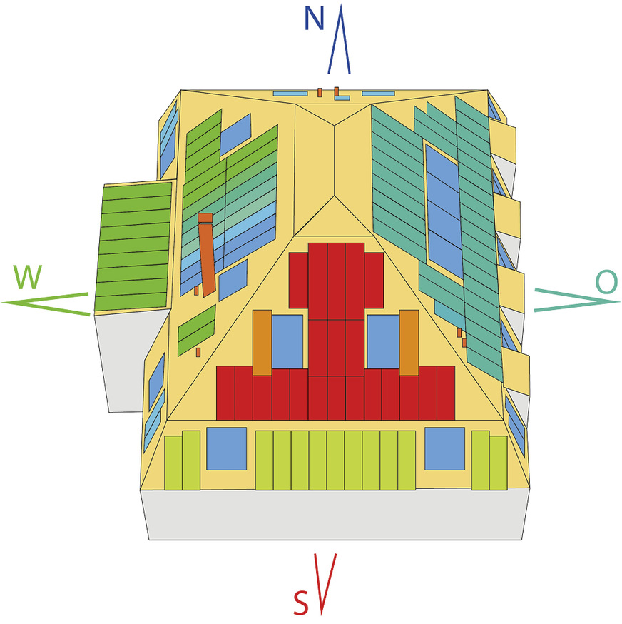 &nbsp; Exakte Zeichnung vom Dach des Energiegebäudes ...