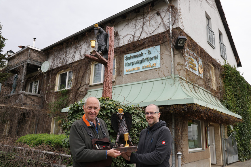 Manfred und Steffen Schulze mit ihren besonderen Kupferraben