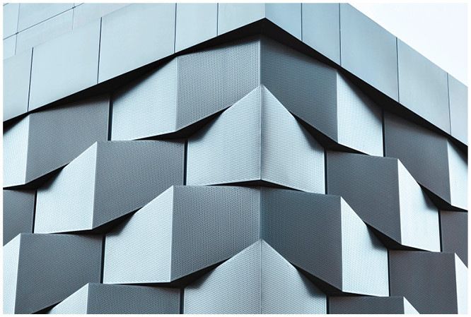 3D-Fassade aus Verbundplatten