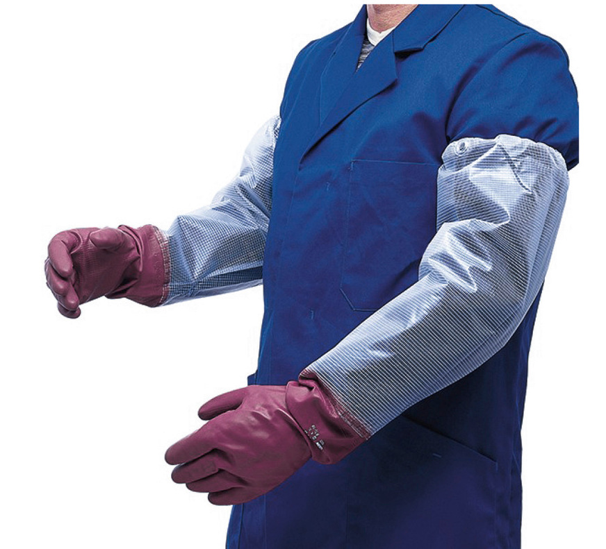 Beim Arbeiten mit Verunreinigungen schützen gute Hand­schuhe vor Verletzungen oder Infektionen