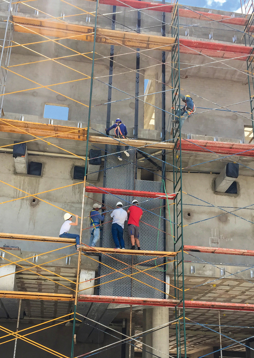 Erstellen eines Fassadenmusters zur Abnahme