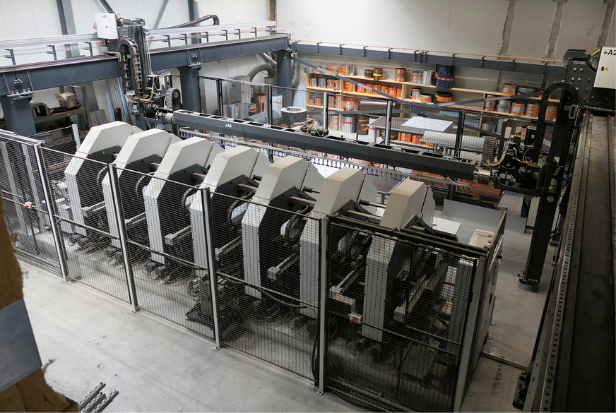 Blick von oben auf den Profilmanipulator JHS