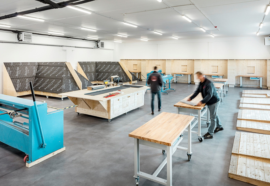 Funktional: die gut ausgestattete Prefa-Schulungswerkstatt