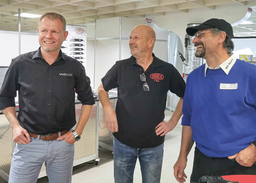 Nico Wewer, Jürgen Martin Sigel und Steffen Wengert im Fachaustausch