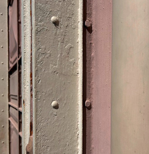 Eckdetail an Vorsatzbauteilen