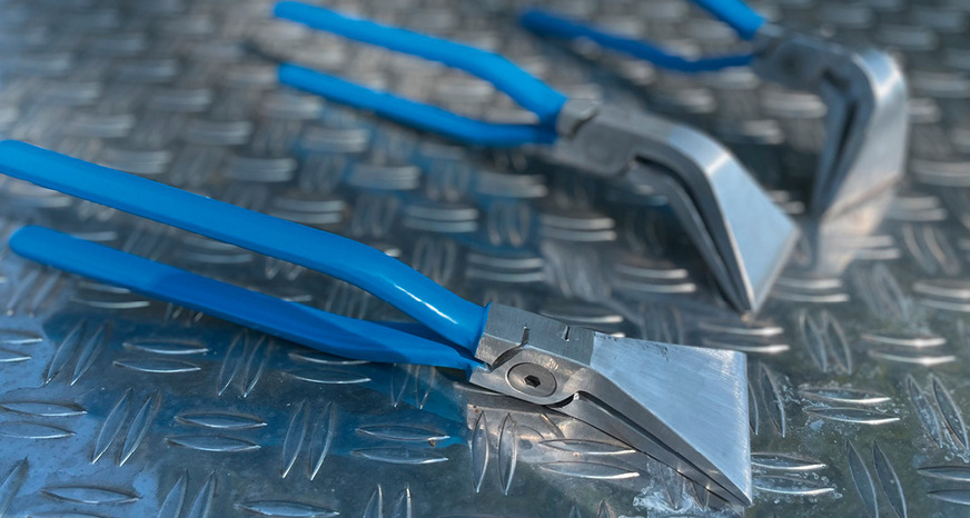 Drei Alu-Falzzangen von Kiesel