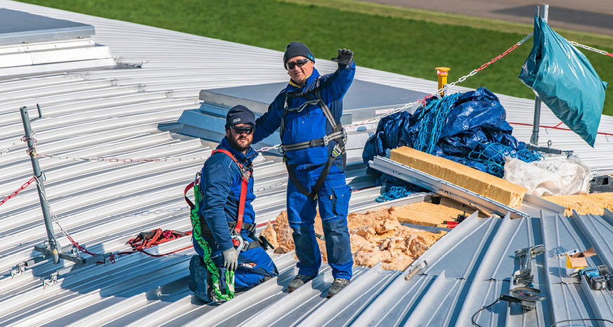 Keine alltägliche Baustelle: Die Montage erforderte einiges an Geschick