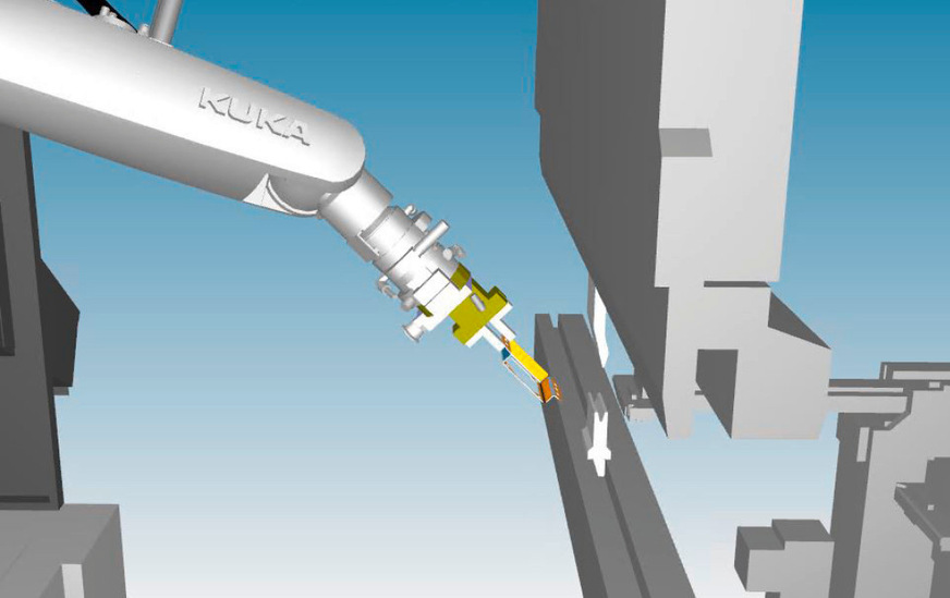 Simulation mit Roboter und Biegezelle