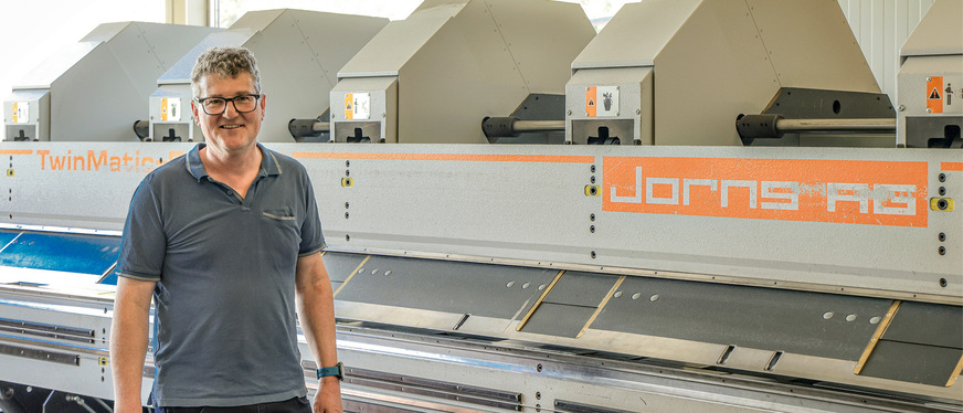 René Fasler vor der Twinmatic von Jorns