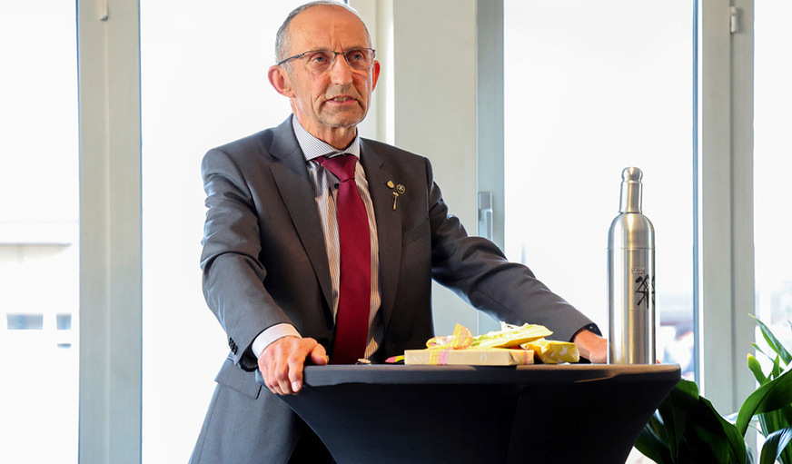 Ulrich Leib bedankt sich bei den zahlreichen Gratulanten