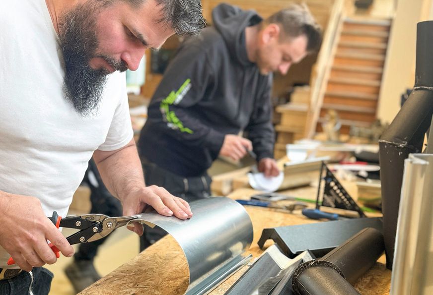 Herstellen eines Rinnenformteils als Arbeitsprobe