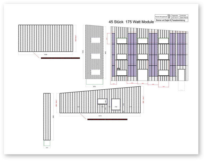 Blick auf den Montageplan