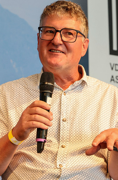 VDSS-Präsident und Spenglermeister René Fasler während der Podiumdiskussion