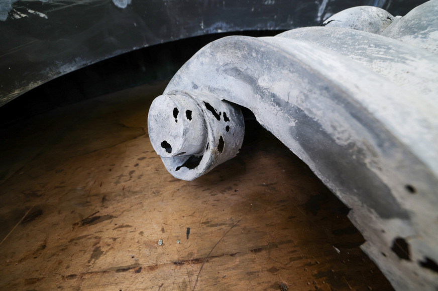 Dieses alte Ornament dient als Vorlage zur Rekonstruktion neuer Bauteile