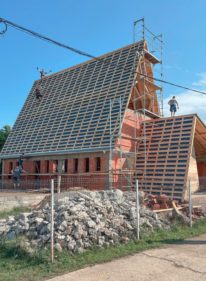 Das Bauvorhaben „wartet“ auf die Meisterschüler aus Stuttgart
