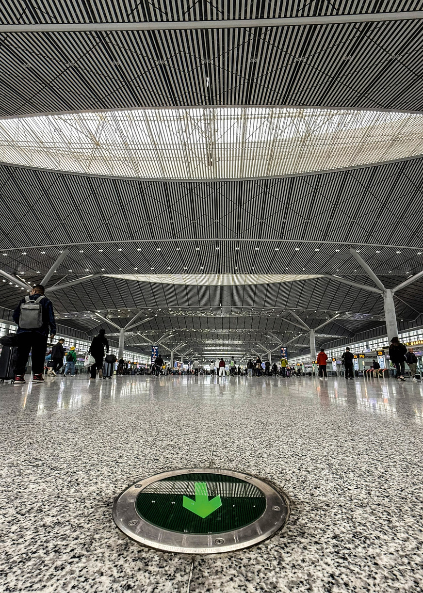 Der Hochgeschwindigkeitsbahnhof in Xi‘an ist&nbsp;einer der größten Bahnhöfe Asiens