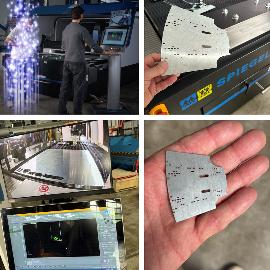 Bei der Gebrüder Spiegel AG entstehen die komplexen Zuschnitte auf dem Spiegel-Laser