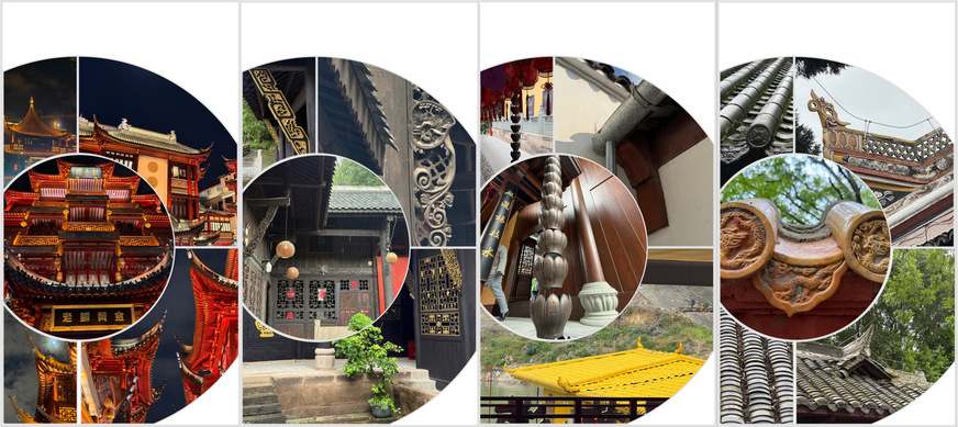 Dachkonstruktionen und das entsprechende Tragwerk sowie die Eindeckungen und die Metallarbeiten unterscheiden sich von europäischen Bauweisen