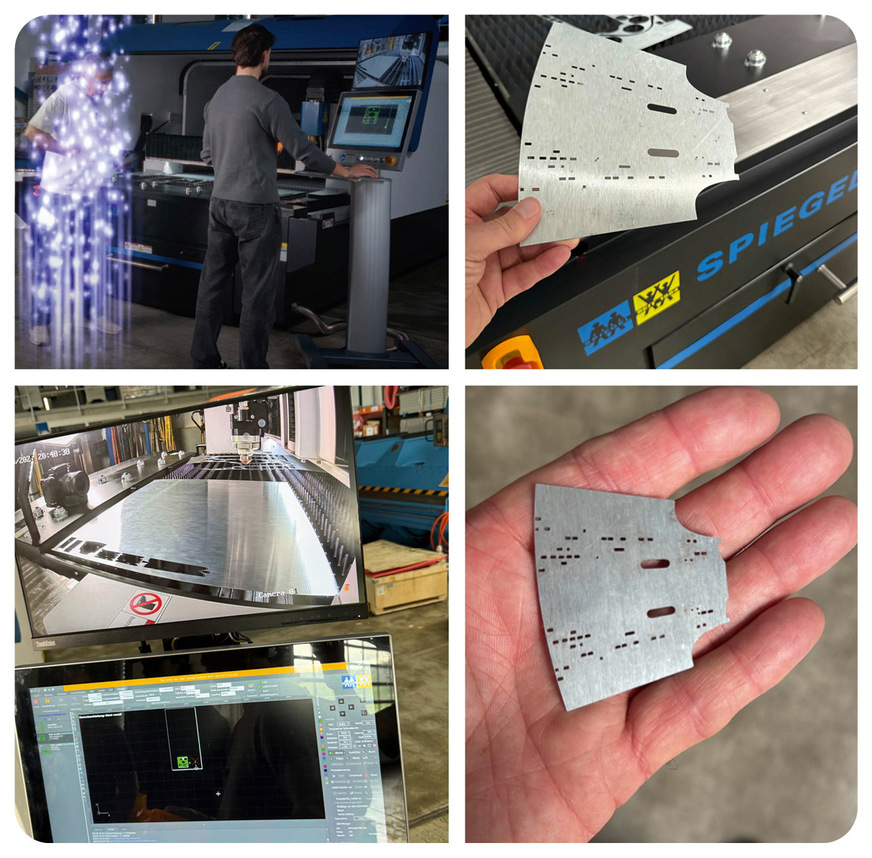 Bei der Gebrüder Spiegel AG ­entstehen die komplexen Zuschnitte auf dem Spiegel-­Laser