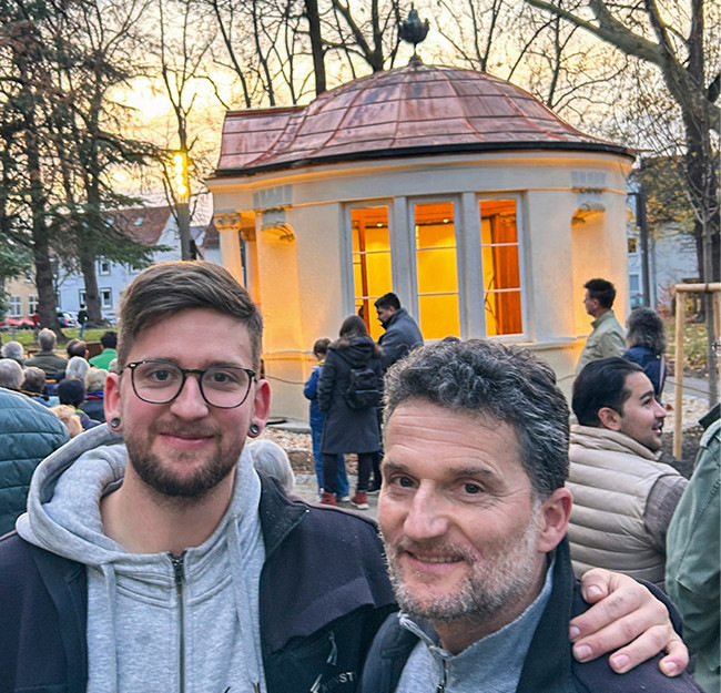 Alexander und Stefan Künstle bei der&nbsp;Wiedereröffnung des Pavillons