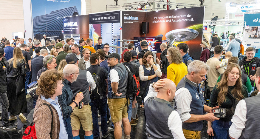 Reges Treiben: Am BAUMETALL-Messestand wurden 130 Gäste gezählt